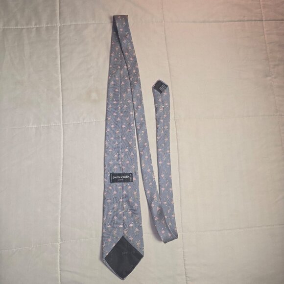Pierre Cardin Paris Handmade Silk Necktie – Flamingo Pattern – Made in France - Picture 4 of 5